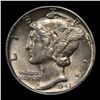 Image 2 : 1945-p Mercury Dime 10c Grades Choice Unc