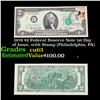 Image 1 : 1976 $2 Federal Reserve Note 1st Day of Issue, with Stamp (Philadelphia, PA) Grades Select CU