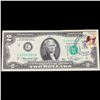 Image 2 : 1976 $2 Federal Reserve Note 1st Day of Issue, with Stamp (Philadelphia, PA) Grades Select CU