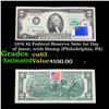 Image 1 : 1976 $2 Federal Reserve Note 1st Day of Issue, with Stamp (Philadelphia, PA) Grades Select CU