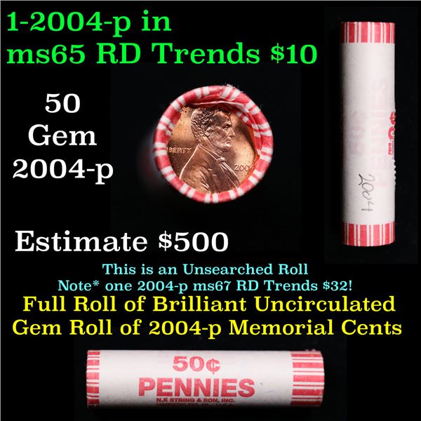 Shotgun Lincoln 1c roll, 2004-p 50 pcs N.F String & Son Wrapper.