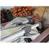 Image 8 : Misc. Construction Signs, Air Gun Chisels, Tent, Wood Block, Hardware, etc