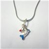 Image 1 : BZ1254-25 SILVER DOLPHIN 16" NECKLACE