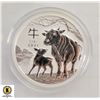 Image 1 : .999 PURE SILVER "YEAR OF THE OX" COIN