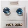 Image 1 : JP896-121 10K BLUE TOPAZ(1.6CT) EARRINGS