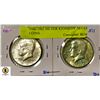 Image 1 : 1966/1965 SILVER KENNEDY 50 CENT COINS