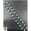 Image 1 : #266-NATURAL FRESH WATER PEARL ,EMERALD NECKLACE