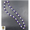 Image 1 : #253-NATURAL FRESH WATER PEARL,AMETHYST  NECKLACE