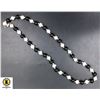 Image 1 : #254-NATURAL FRESH WATER PEARL,BLACK AGATE NECKLAC