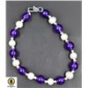 Image 1 : #258-NATURAL FRESH WATER PEARL ,AMETHYST BRACELET