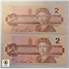 Image 1 : SET OF 2 1986 BANK NOTE CANADA