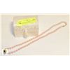 Image 1 : ESTATE ROSE QUARTZ CABACHON LONG NECKLACE IN
