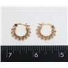 Image 1 : NEW GOLD TONE RHINESTONE HOOP EARRINGS