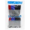 Image 1 : 2 NEW PACKS OF PERMANENT MARKERS. BLACK, BLUE AND