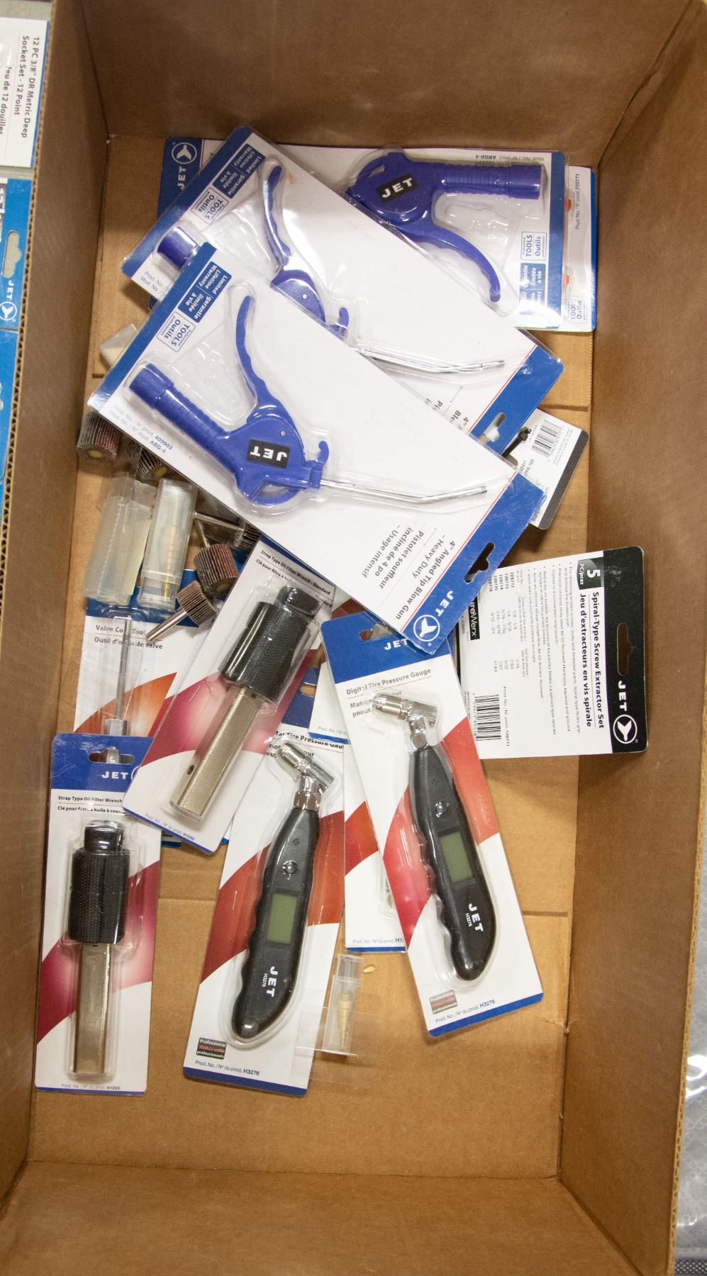 BOX OF JET BRAND TOOLS