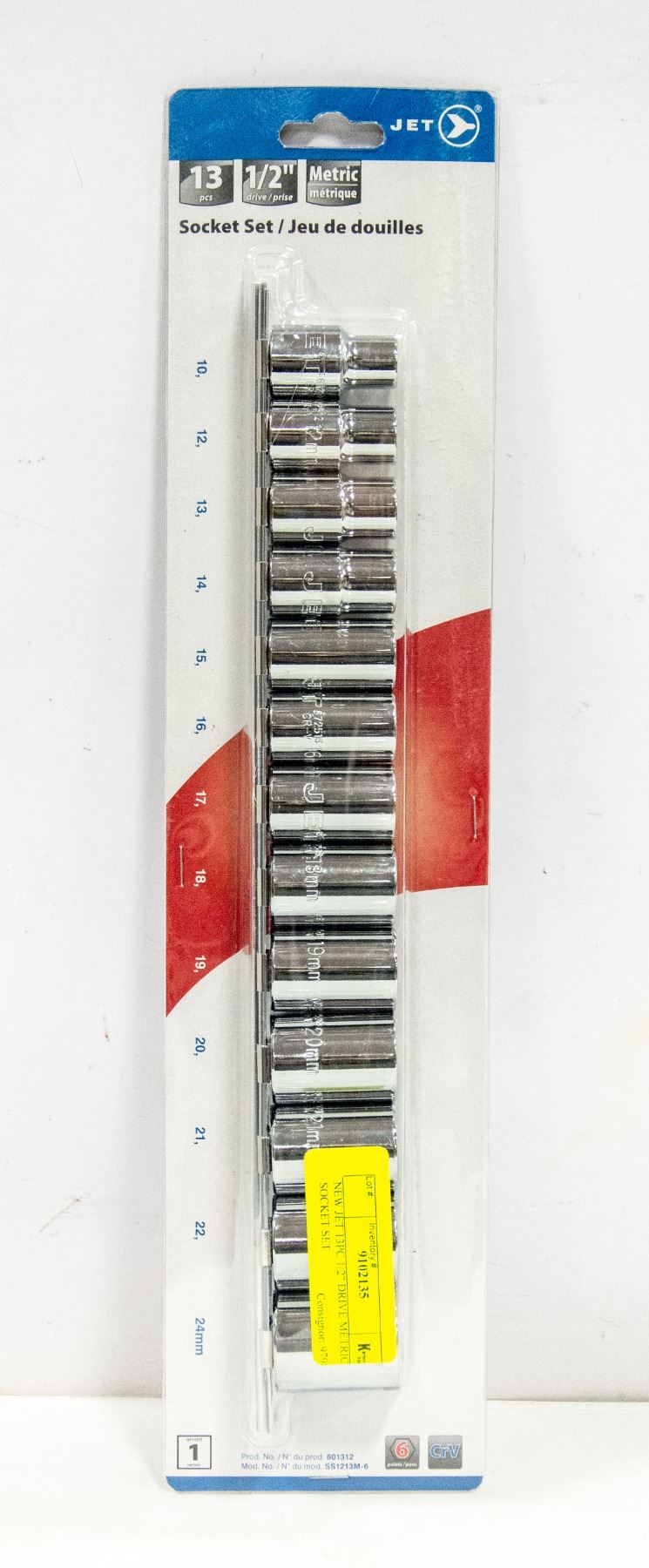 NEW JET 13PC 1/2" DRIVE METRIC SOCKET SET