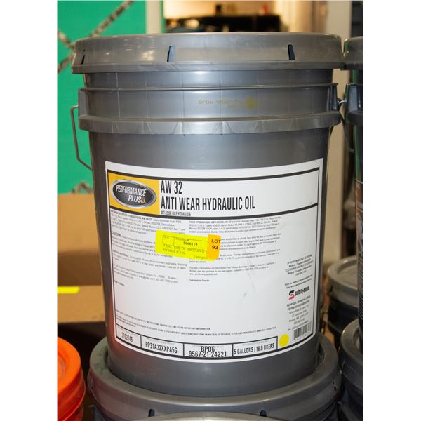 5 GAL. PAIL OF AW32 ANTI WEAR HYDRAULIC OIL