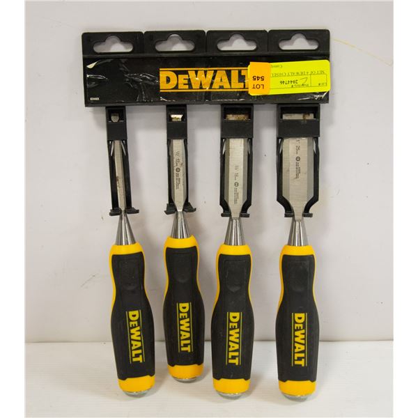 SET OF 4 DEWALT CHISELS