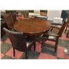 Image 1 : ROUND DINING TABLE WITH 4 CHAIRS - TABLE H-29"