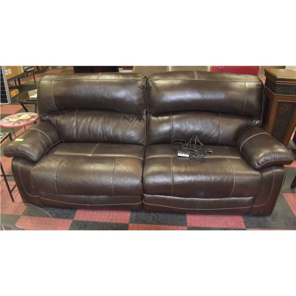BROWN ELECTRIC RECLINING SOFA