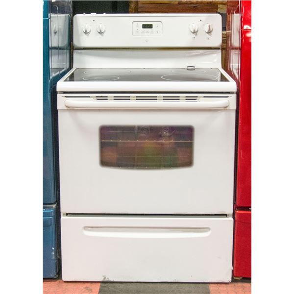 WESTINGHOUSE WHITE GLASS TOP STOVE Westinghouse white glass top stove