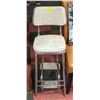 Image 1 : VINTAGE CHROMED HIGH CHAIR WITH FOLDING STEPS