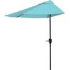 Image 1 : NEW AQUA BLUE CFSLED09H LED HALF PATIO UMBRELLA