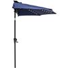 Image 1 : NEW NAVY BLUE LED HALF PATIO UMBRELLA