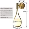 Image 2 : NEW REPACK FULESI TEARDROP WALL SCONCE LIGHT