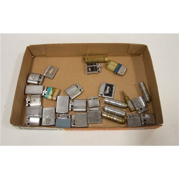 FLAT OF METAL REFILLABLE LIGHTERS FOR RESTORATION