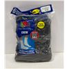 Image 1 : FRUIT OF LOOM CREW SOCKS, SIZE 12-18,BLACK