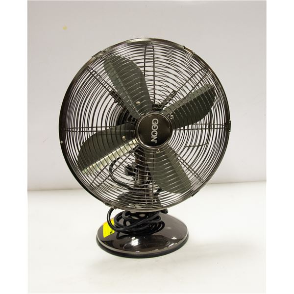 12" GUNMETAL HEAVY DESK FAN