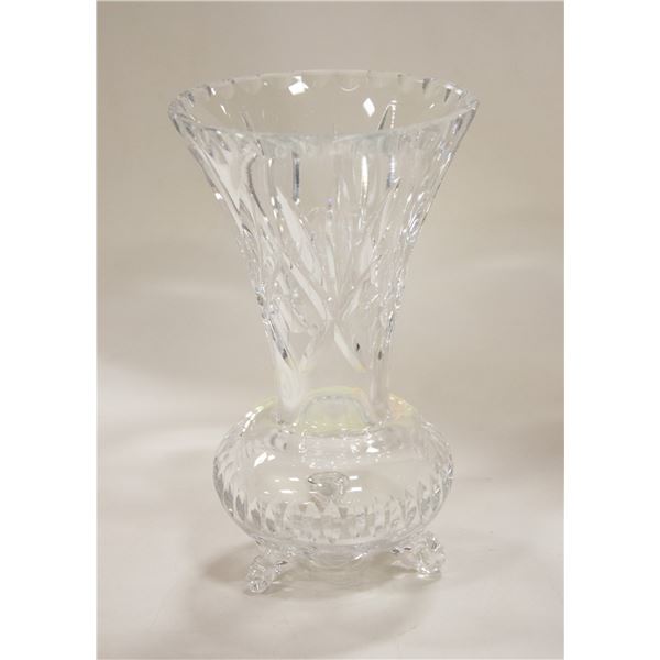 7" FOOTED CRYSTAL VASE