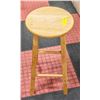 Image 1 : SOLID WOOD STOOL - 24"-TALL X 12"-DIAM. SEAT