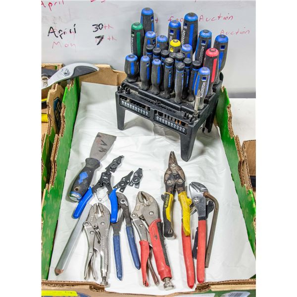 FLAT OF HAND TOOLS INCL. MULTI-HEAD SNAP-RING