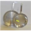 Image 1 : 2 STAINLESS STEEL FRY PANS 14.5" MAGNUM, & 12"