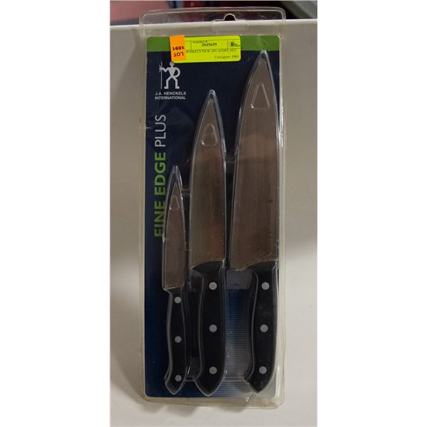 JA HENKELS NEW 3PC KNIFE SET
