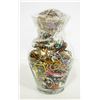 Image 1 : LARGE JEWELRY JAR WITH MIXED JEWELERY