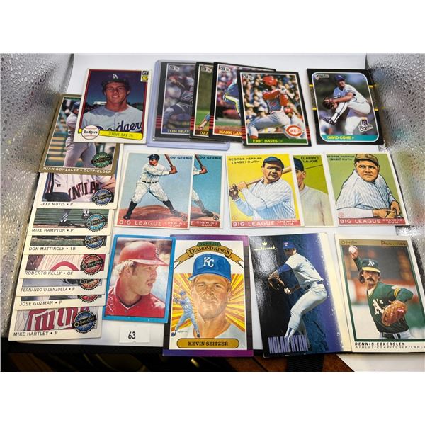 Assorted Baseball Cards + 1 Sticker