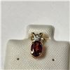 Image 1 : $240 10K Garnet Diamond Pendant