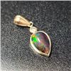 Image 2 : $1200 14K Genuine Opal (Smoked)(1.6ct) Diamond(0.07ct) Pendant
