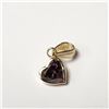 Image 2 : $2200 14K Heart Shape Natural Diamond (0.96Ct, I1, Brown) Pendant