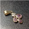 Image 2 : $3700 14K Diamond (0.55Ct, I2-3, Fancy Purplish Pink) Diamond(0.1ct) Pendant
