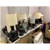 Image 2 : Room lot of set Dec items - includes table lamps / garbage bins / floor lamps / stainless steel sink