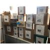 Image 1 : Group of misc. set Dec items - framed photographs / blankets / cutting boards / plastic shelving uni
