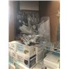 Image 2 : Group of misc medical supplies - includes face masks / alcohol hand wipes / sanitizer / hand soap / 