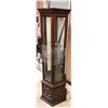 Image 2 : Group of 2 - includes wooden octagon display cabinet (approx 69 1/2" height) & bookcase shelf (appro