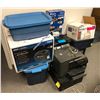 Image 1 : Group lot of items - includes printers (approx 8) / security cameras & black portable tv