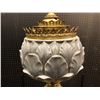 Image 8 : Early heavy brass "Mortuary" oil floor lamp with ornate cherubs base & bridge - Oil floor lamp was c
