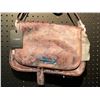 Image 2 : Original Jack French London burgundy floral leather pattern saddle handbag (brand new)